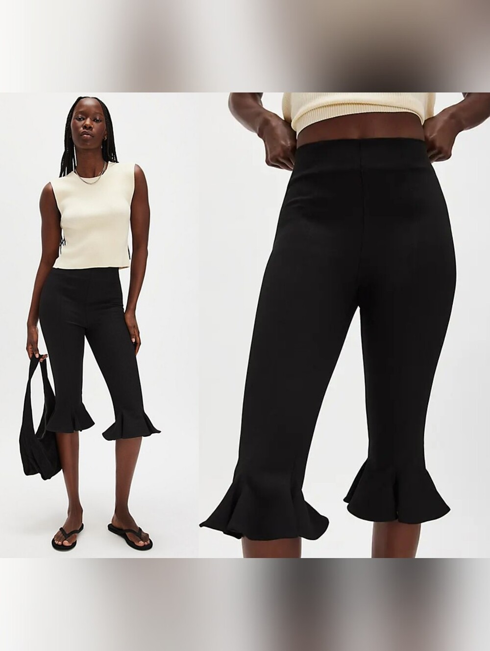 Free People Regina Ruffle Capris